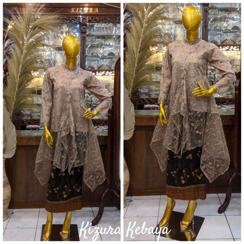 Kebaya Tunik Tille Bordir mutiara