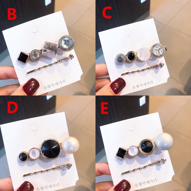 READY INDONESIA Pearl hair clip set hairpin jepit rambut korea murah import siap kirim