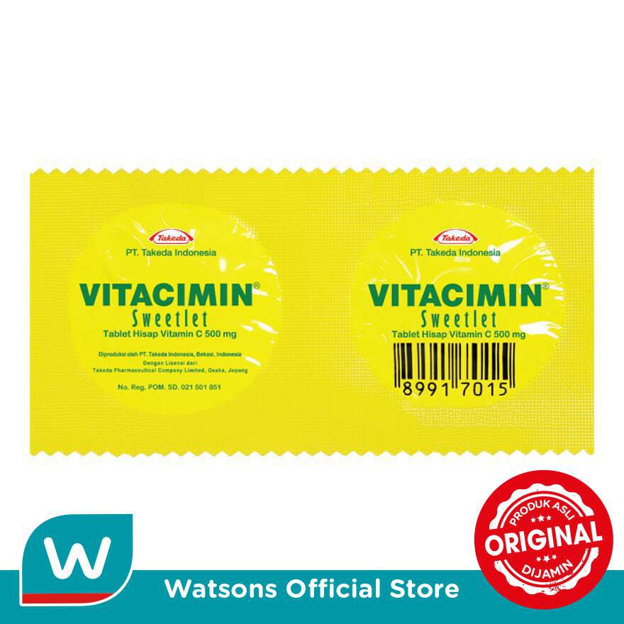 Vitacimin Sweetlet Tablet Hisap Vitamin C 500mg 2s