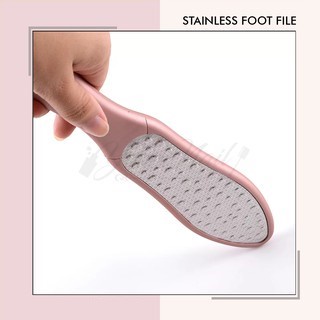 Stainless steel foot file foot rasp file penggosok tumit kaki pedicure rasp