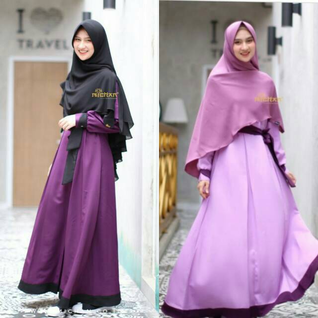 LYRA DRESS MICHAN PURPLE GAMIS REMAJA GAMIS PENGAJIAN GAMIS PREMIUM GAMIS SET