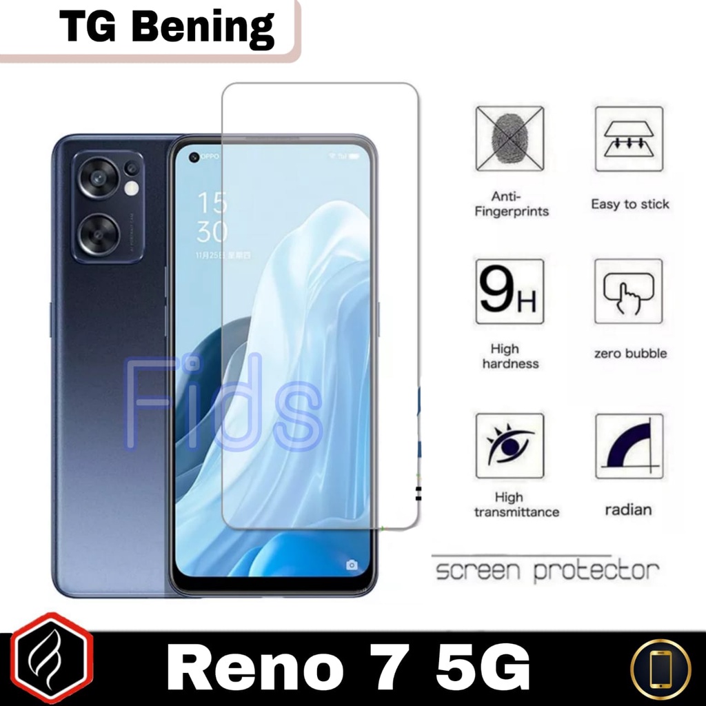 Promo Tempered Glass OPPO Reno7 5G Anti Gores Layar Kaca Bening FULL Cover Reno 7 5G