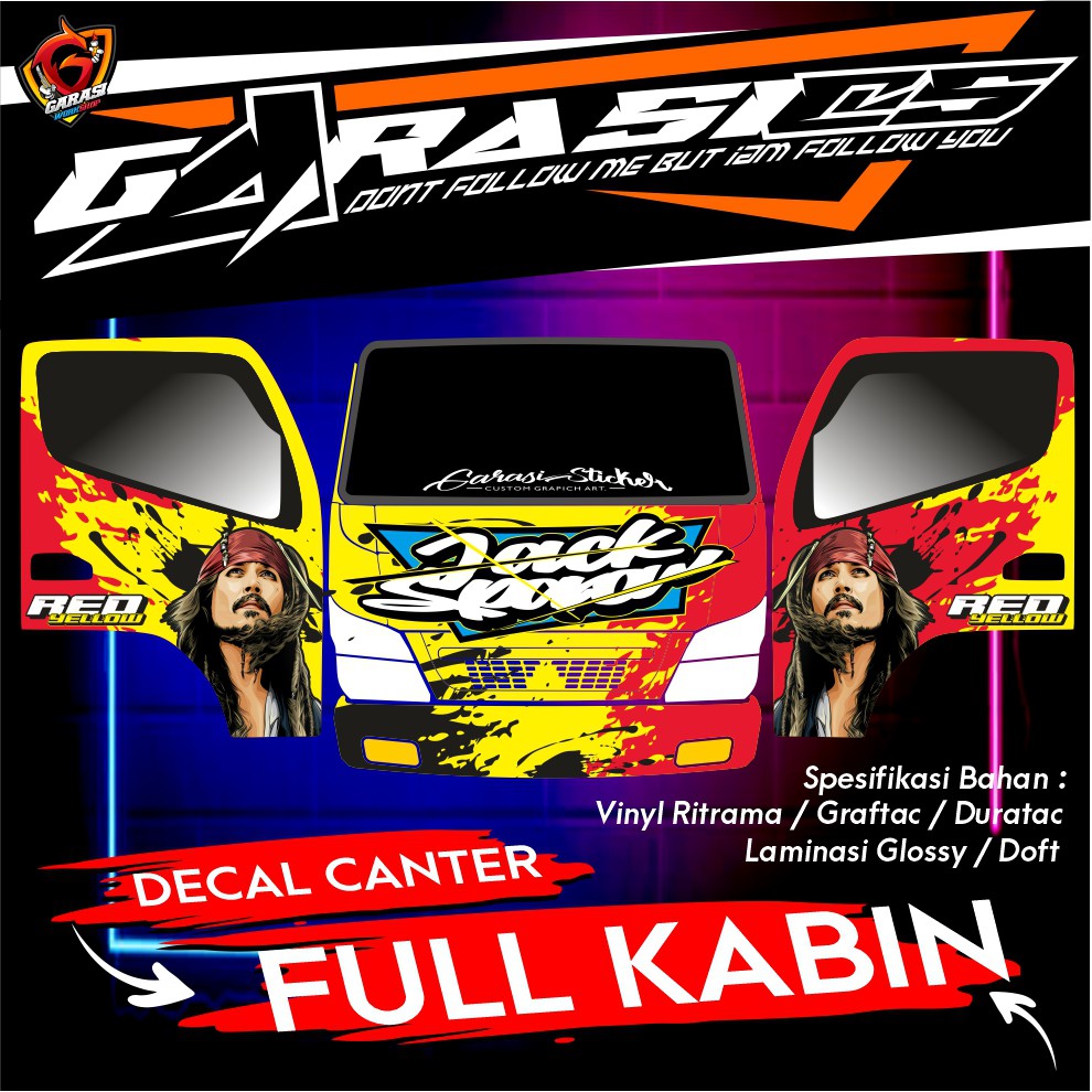 STIKER DECAL FULL KABIN CANTER