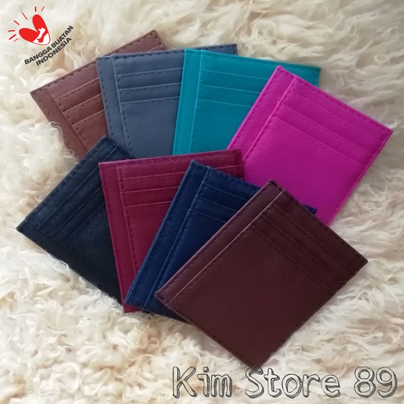 Dompet Kartu Card Holder Pria Wanita simple 8 in 1 slot (kartu + uang )