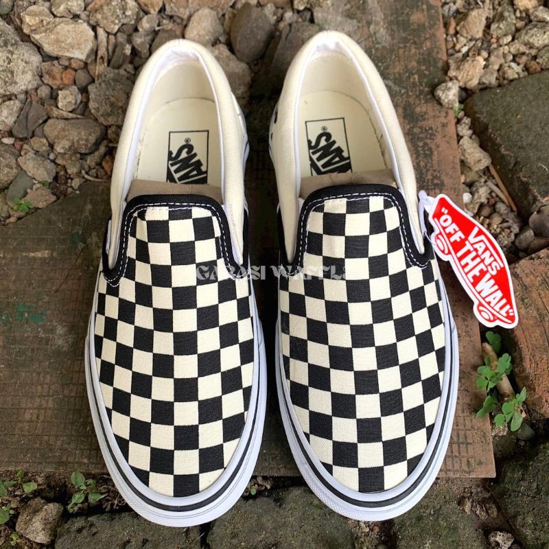 Vans Slip On Classic Checkerboard Black White - Vans Slip On Checkerboard Black White - Vans Classic