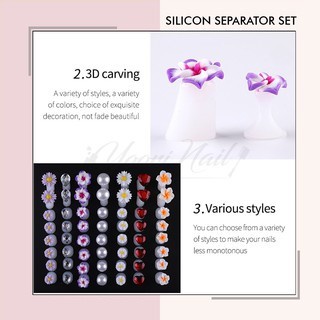 8pcs Silicone separator flower separator sekat jari silikon silicon pedicure