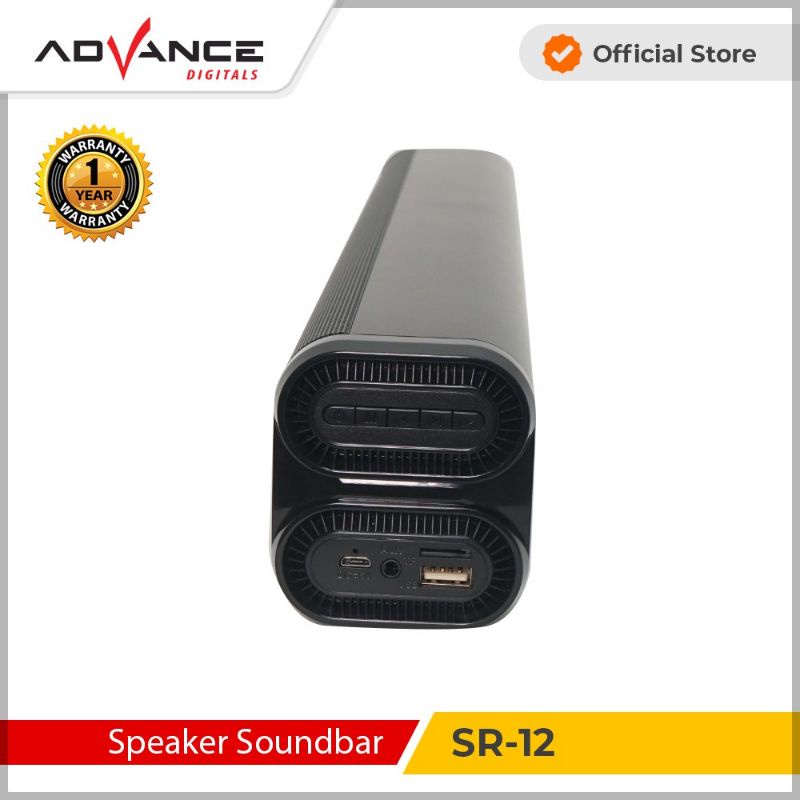 soundbar bluetooth speaker advance sr12 stereo sound extra bass / speaker soundbar sr-12