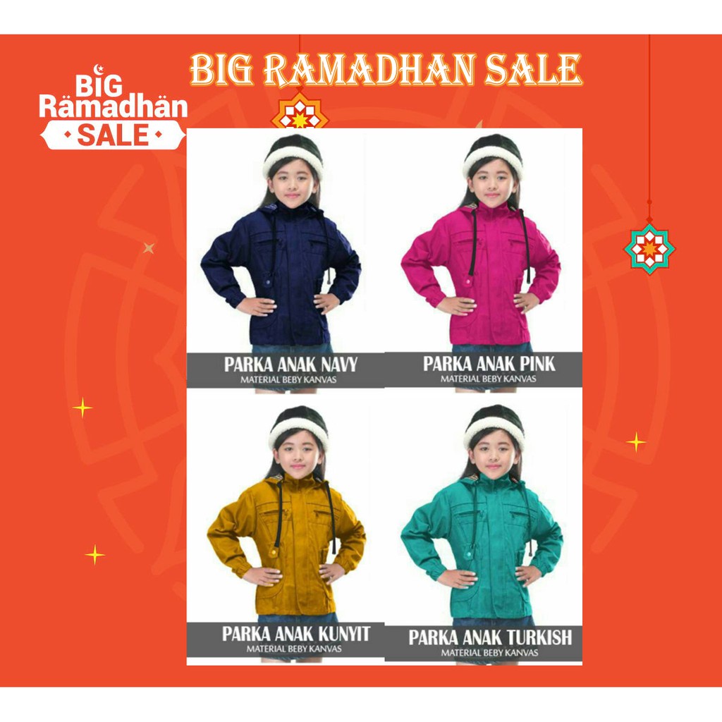 Grosir JAKET ANAK PARKA CEWE KANVAS COD Elegan