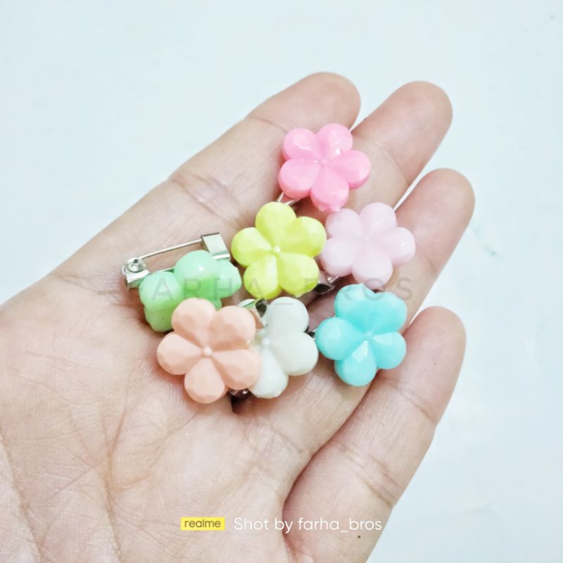 Peniti hijab jilbab - Bros Dagu - bros kecil - Bros mini - Bros hijab kupu silver satuan By Farha-Sakura