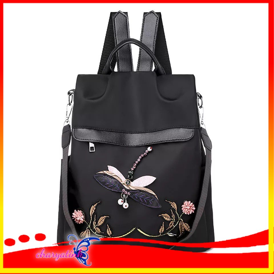 Charyatink - Tas Ransel Fashion Wanita (BORDIR) Paling Elegan Trendy