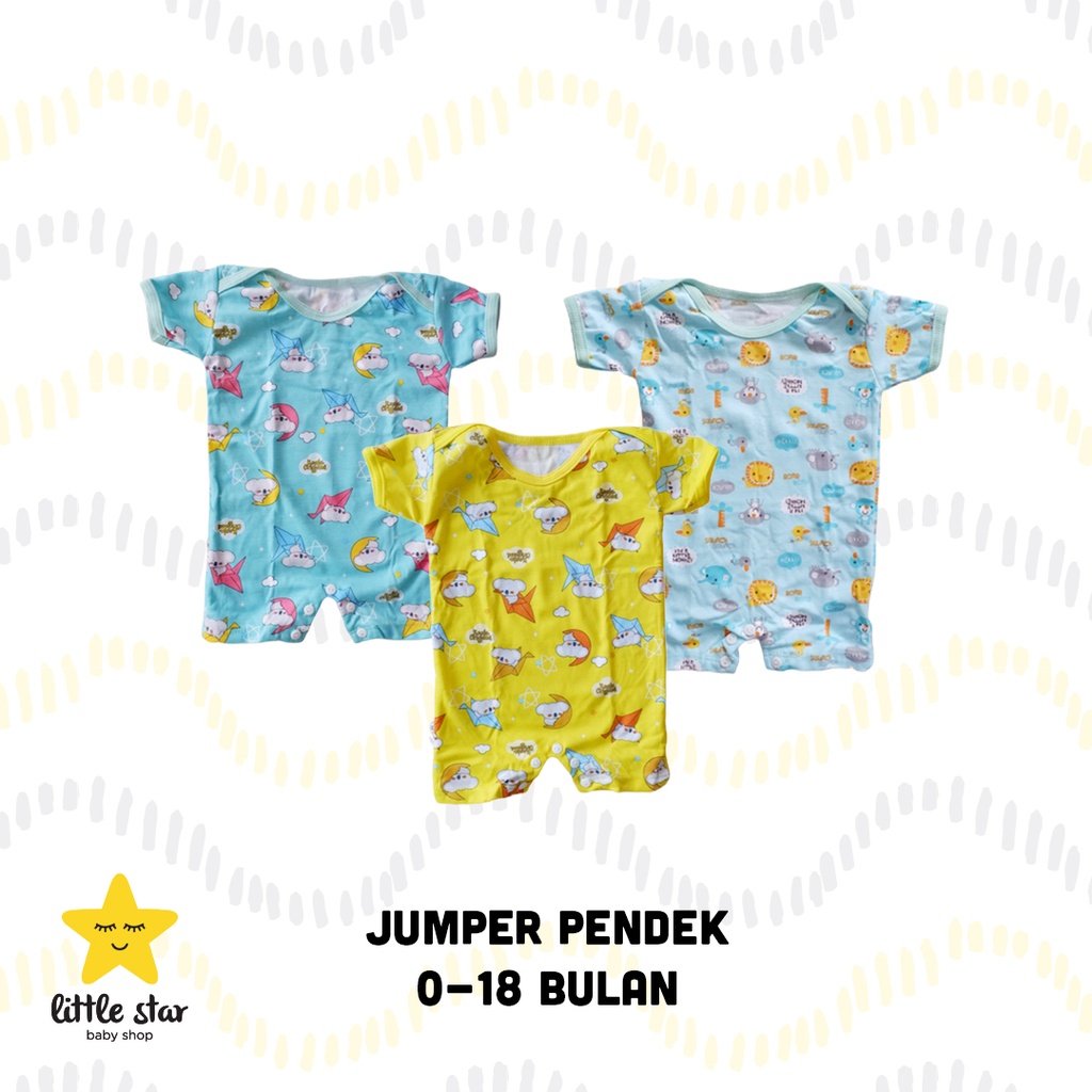 Y Lin Baju Jumper Pendek Bayi | Pakaian Jumpsuit Baby Cewek Cowok