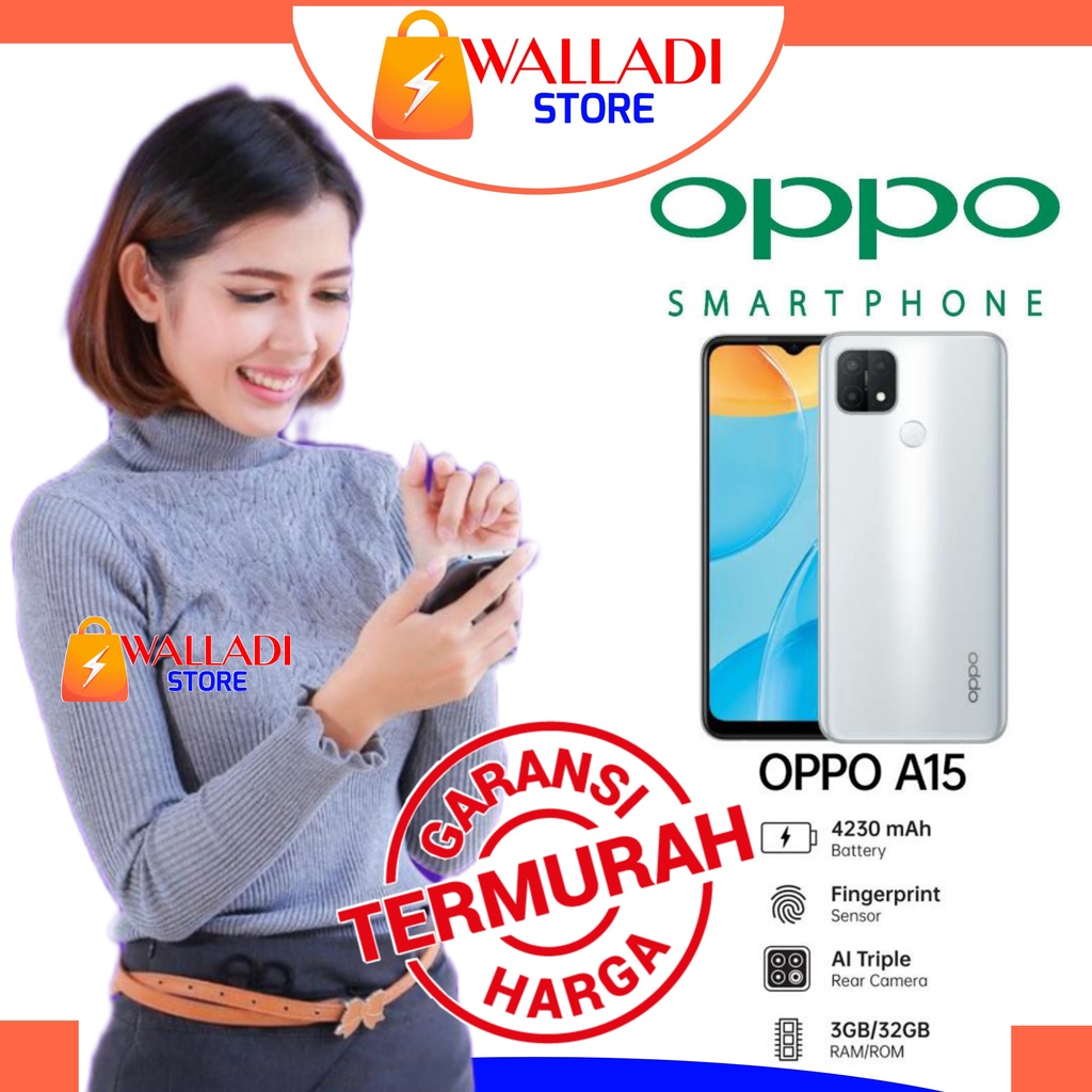 [GRATIS ONGKIR] OPPO A15 3/32 Fullset Second Original Seken Murah Bekas Like New