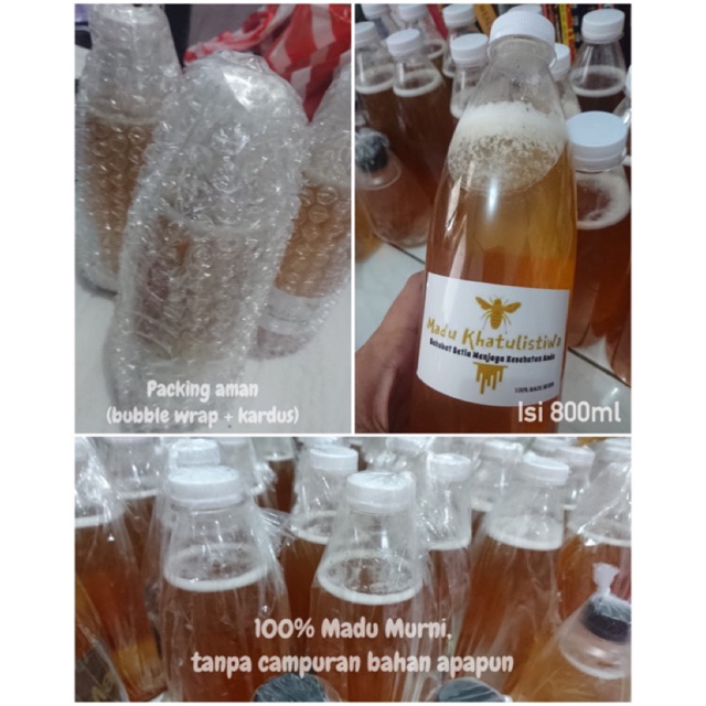 

(RAW HONEY) Madu Khatulistiwa 100% Murni berat 800gram