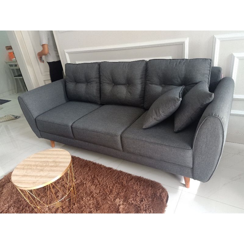 Sofa scandinavian Retro 3 seater free ongkir Jabodetabek,Bandung dan sekitarnya