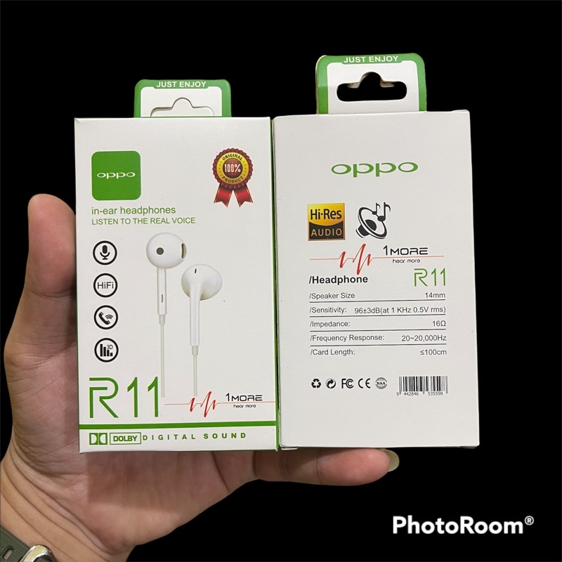 PROMO HANDSFREE R11 OPPO NEW EURO PACK ORIGINAL EARPHONE HIGH QUALITY