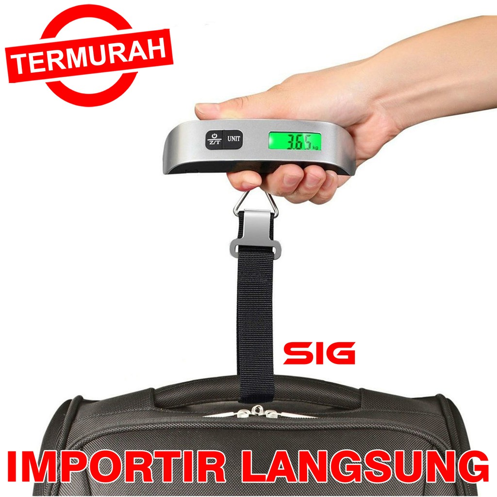 Timbangan Travel / Koper Digital Tas Bagasi 50kg Luggage Scale Gantung