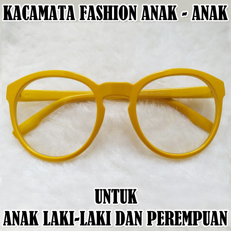 Kacamata Anak anak Fashion Oval Transparan Kids Glasses Unisex Kaca mata Anak  Bulat Oval Multicolor