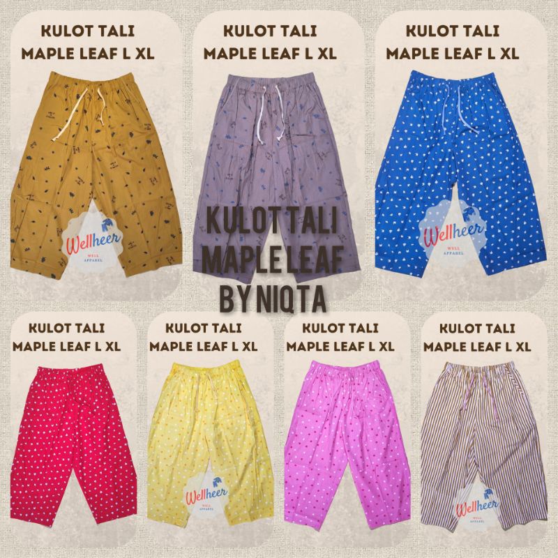 NiQTa kulot tali size L dan xl, Maple leaf bahan NiQTa