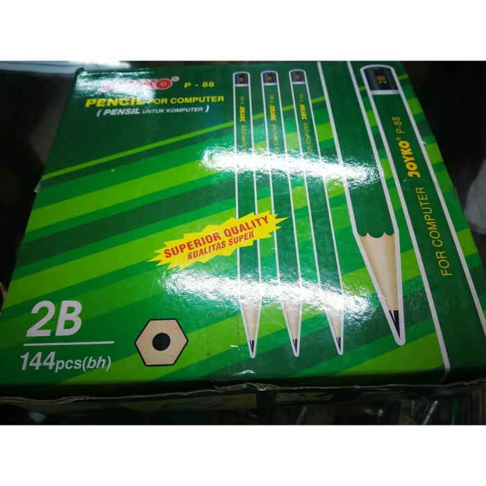 

TULIS-ALAT- PENSIL 2B JOYKO TULIS KOMPUTER UJIAN NEGARA P88 -ALAT-TULIS.
