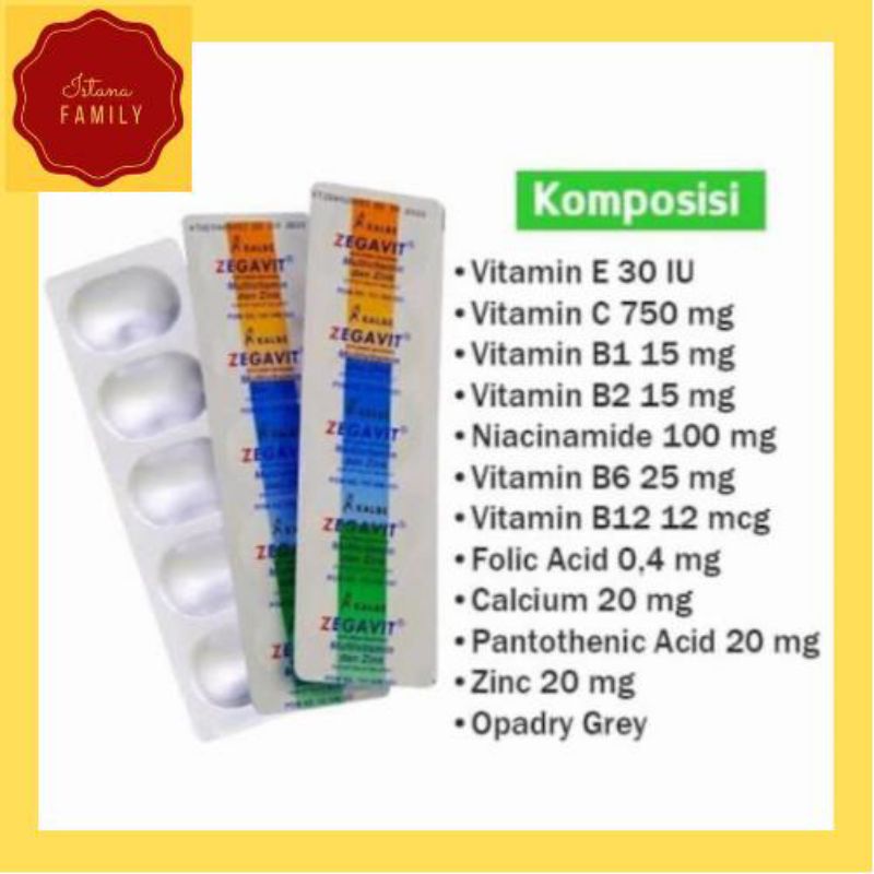 

ZEGAVIT MULTIVITAMIN DAN ZINK PER STRIP