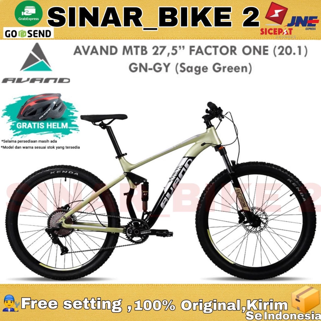 Sepeda Gunung 27,5 Inch MTB AVAND FACTOR ONE Full Suspension 10 Speed