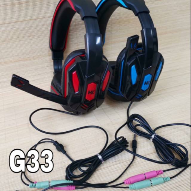 HEADPHONE headset GAMING HK G33 EXTREME BASS With MIC ORIGINAL