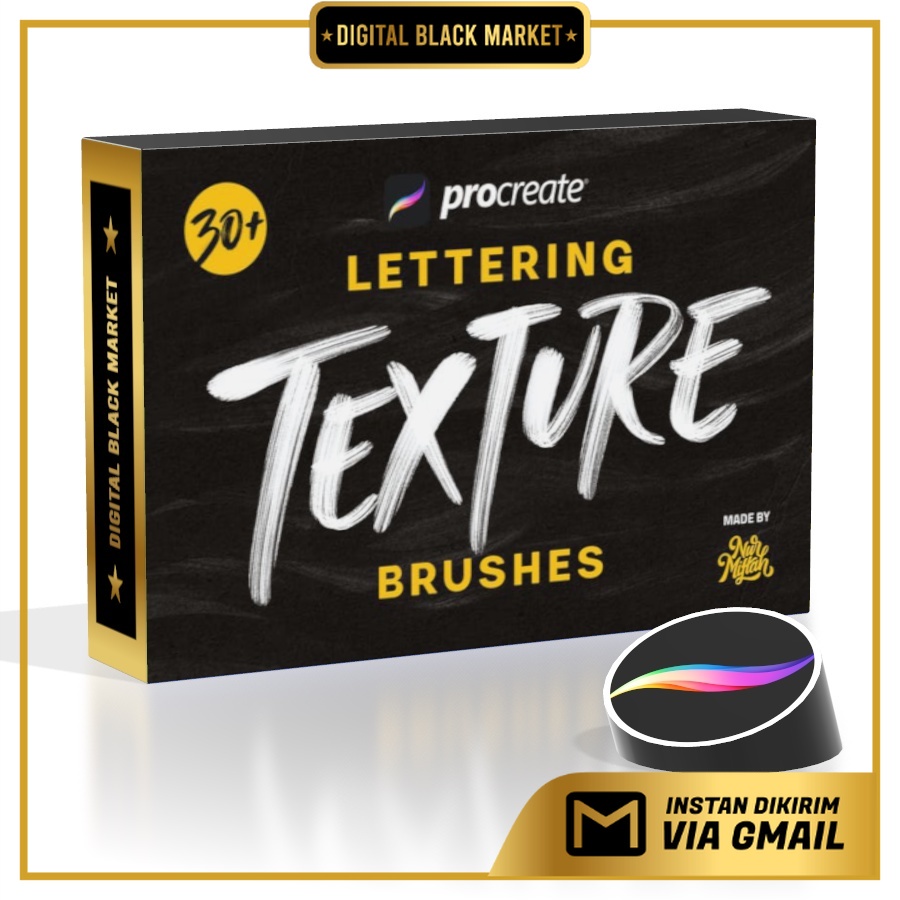 Procreate - Lettering Texture Brushes