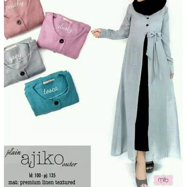 TRENDY Pakaian wanita muslim syari setelan ramadhan lebaran Outer cardigan panjang long cardi muslim