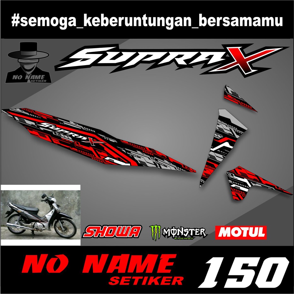 Striping Supra 100(150) / Supra X / Supra Fit Lama Variasi Sticker Stiker Skotlet Motor