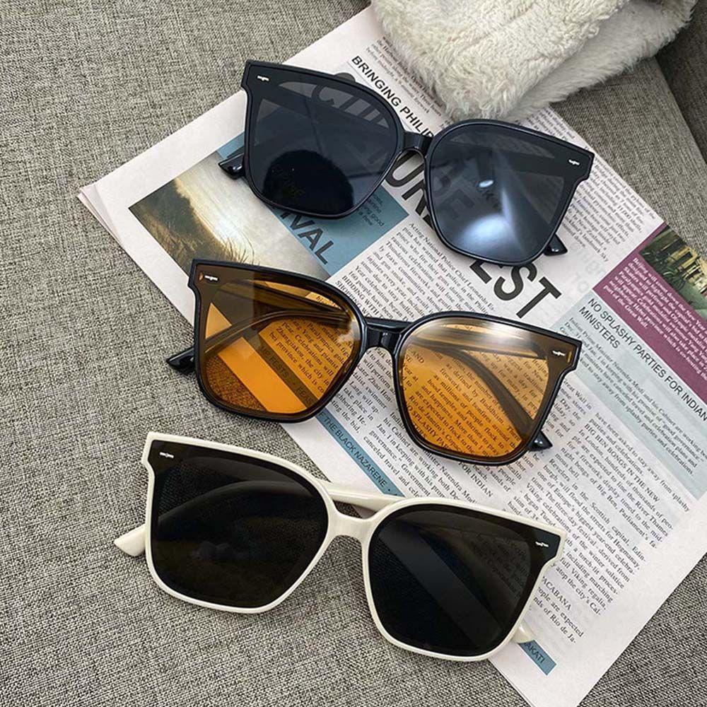 Mxbeauty Kacamata Persegi Merek Desain Vintage Anti-Reflective UV400 Pelindung Mata Musim Panas Kacamata Bingkai Besar Sunglasses