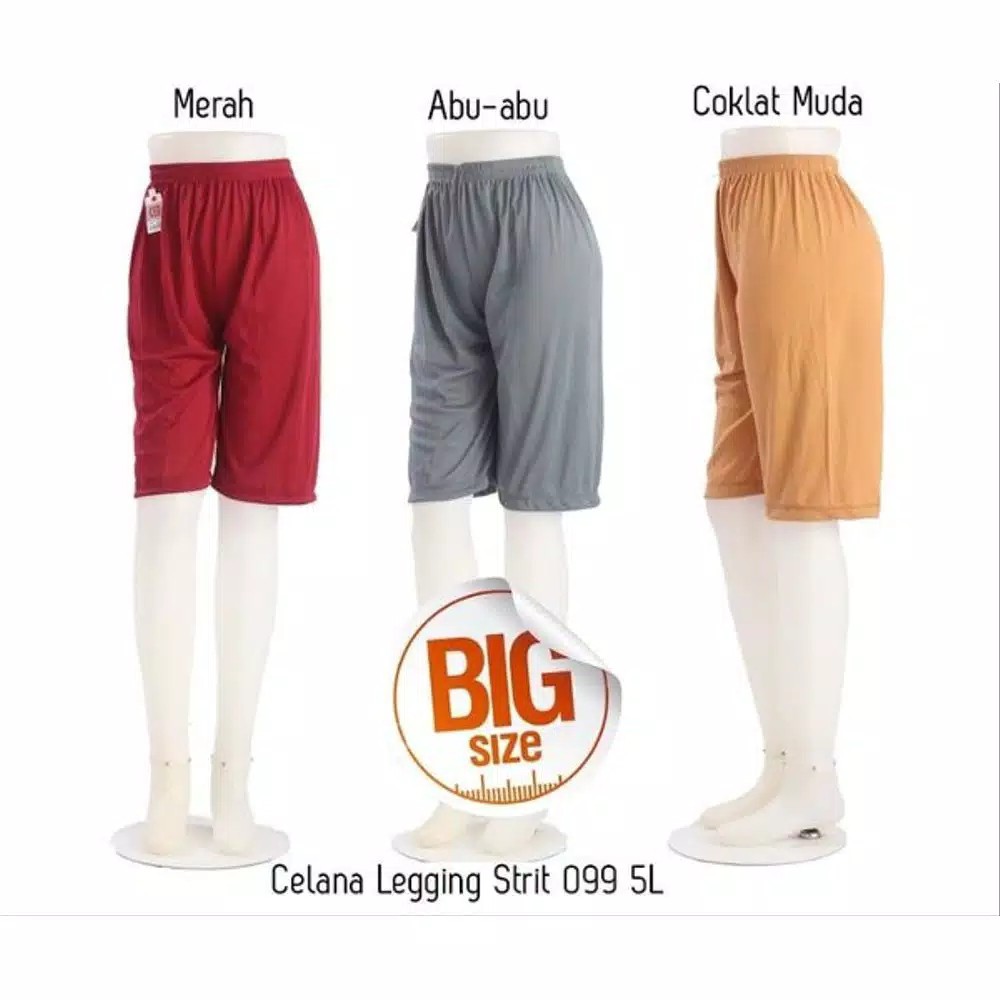 CELANA LEGGING STRIT JUMBO BIG SIZE SHORT PANT LEGING