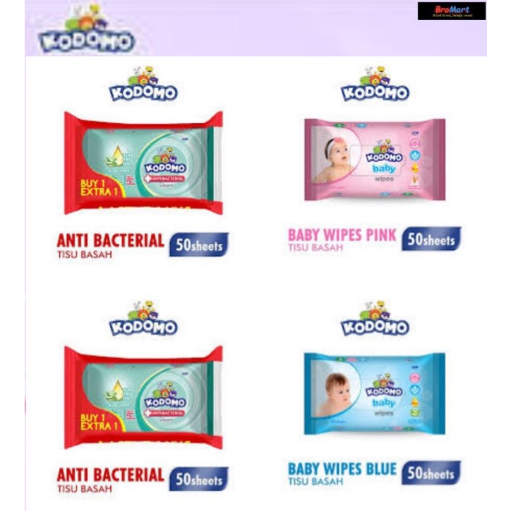 KODOMO Baby Wipes 50s