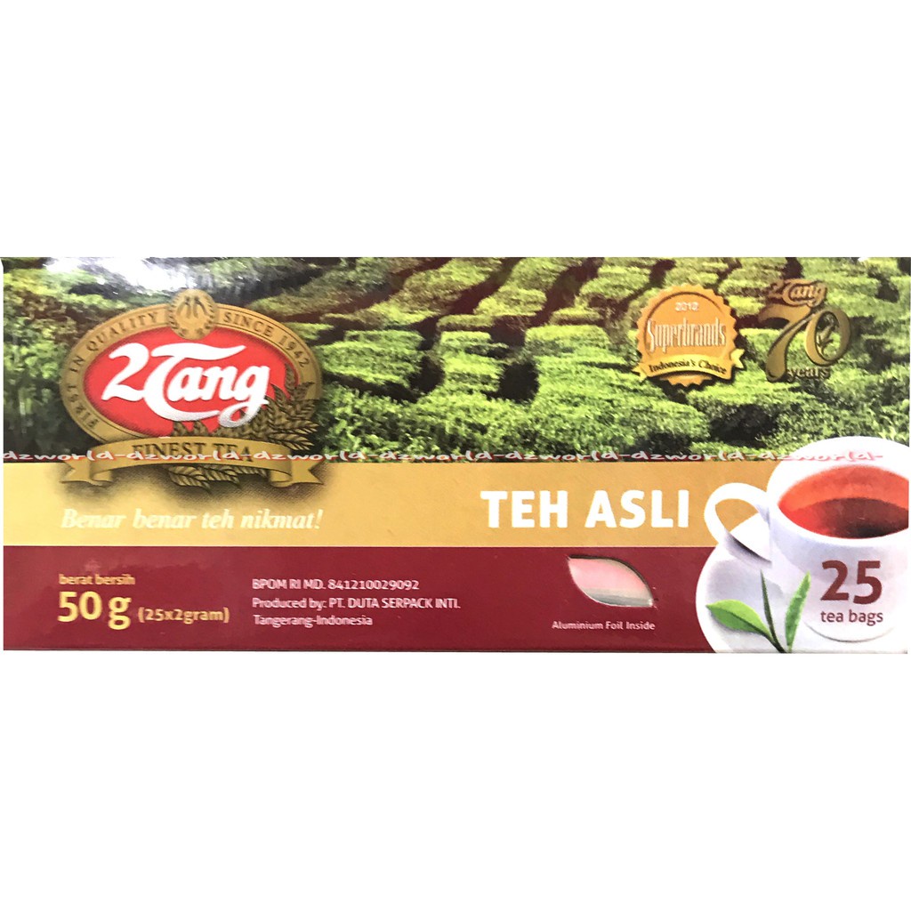 2Tang Teh Asli Original Tea 2 Tang Dua Daun Tang Isi 25bag