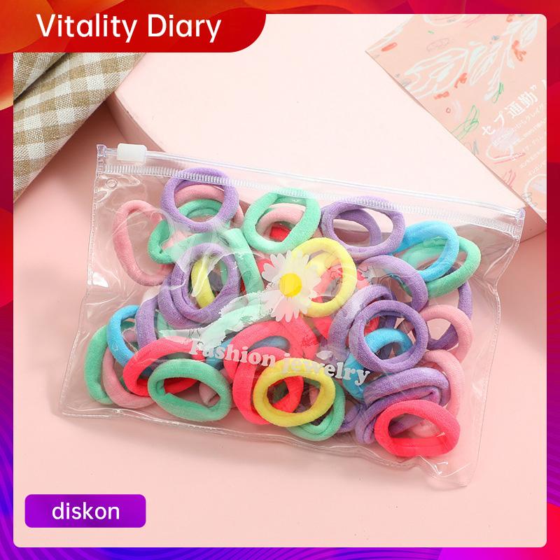 【COD❤️】Lingkaran Rambut Anak Perempuan Merajut Handuk Lingkaran Anak Perempuan Kecil Berwarna Karet 