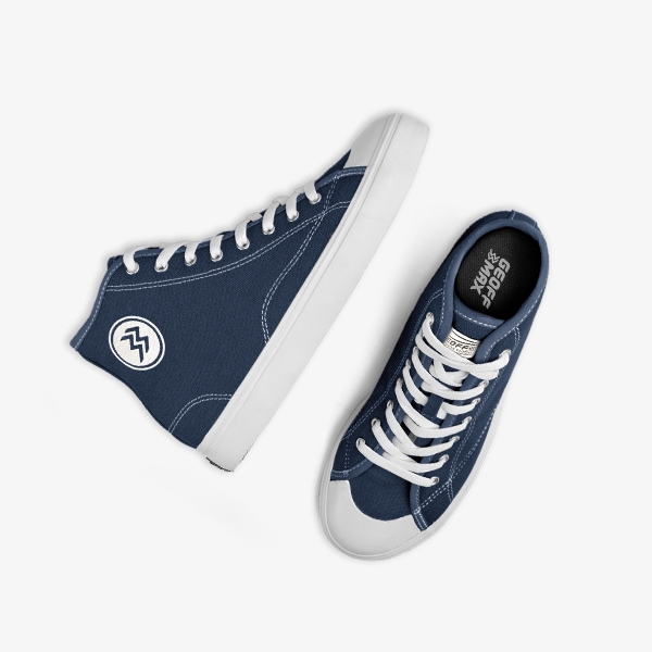 Geoff Max Official - Timeless Hi Navy White | Sepatu Pria | Sepatu Wanita | Sepatu Unisex-3