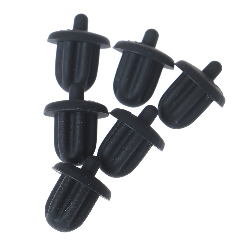 {LUCKID}10pcs Black Rubber 6.35mm Audio Jack PC DVD Microphone Socket Dust Cover