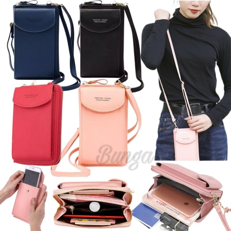 tas dompet hp / slingphone / tas slempang hp / tas hp forever young / dompet tali panjang
