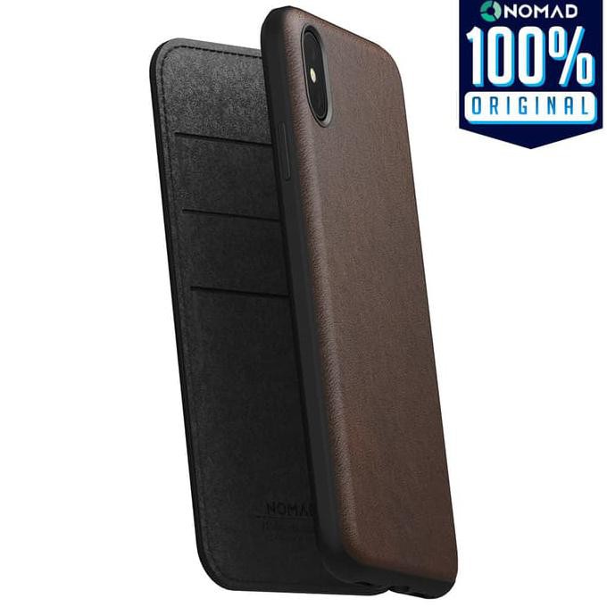 Barang Berkualitas hard case.> Case iPhone XS Max / XS / X / XR Nomad Rugged Folio Leather Casing -