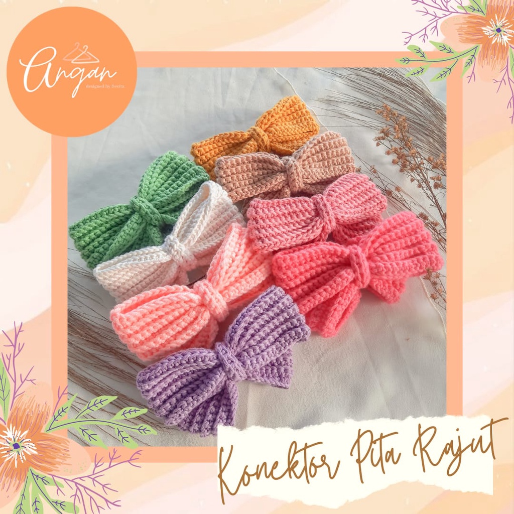 Konektor Masker Rajut Pita/konektor masker anak dan dewasa