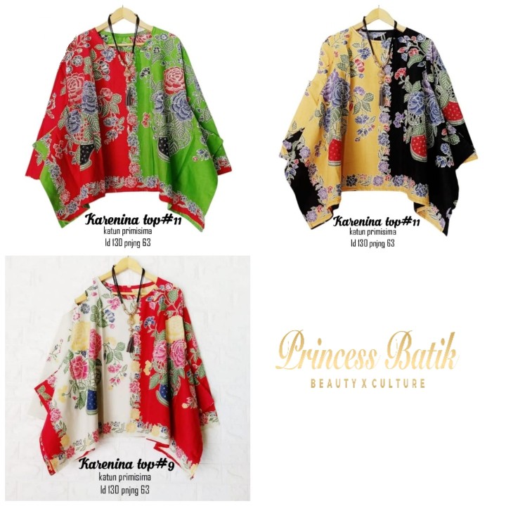 STOCK BLOUSE KARTINI KARENINA TOP #9 BLOUSE KARENINA TOP #11 TWO TONED SELING  CANTIK  BATIK  SUPER 