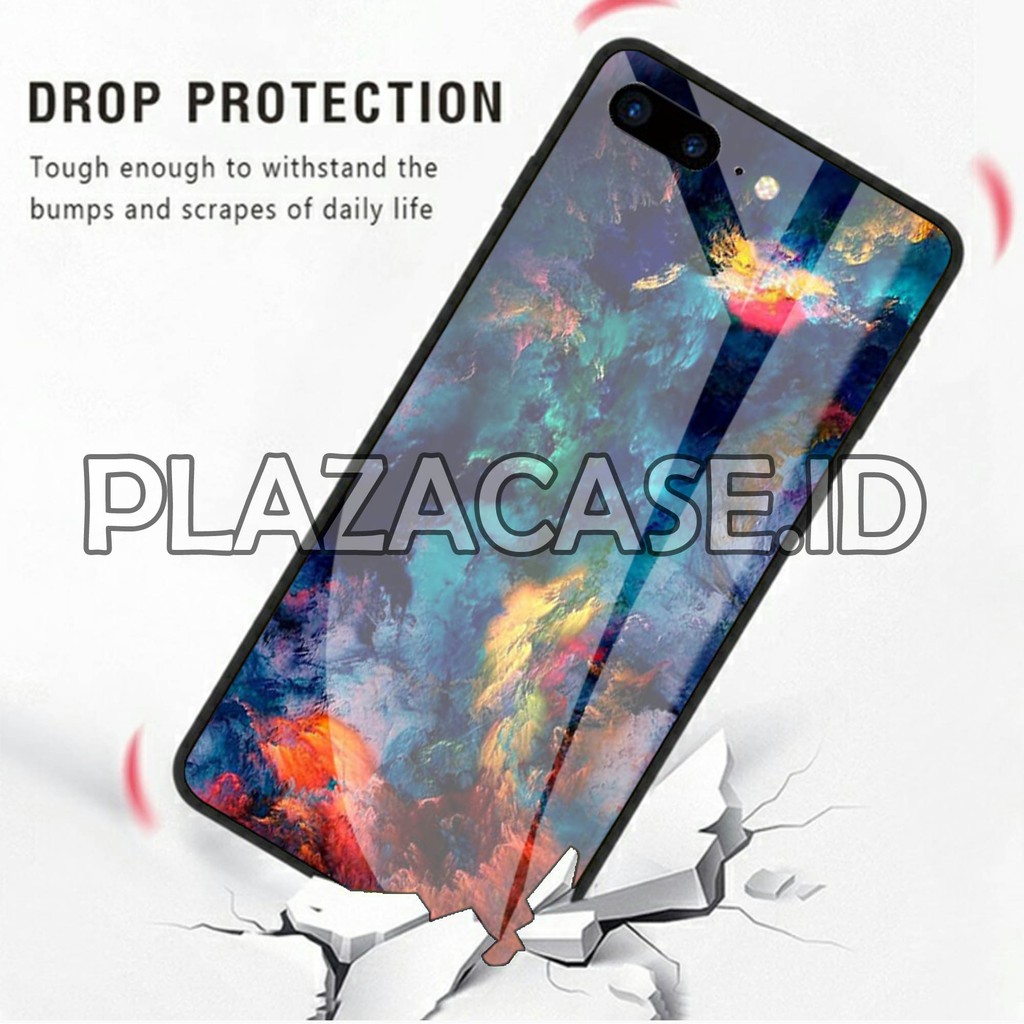 [K09] Soft Case Glass Clouds  OPPO A37 A3S A5S  A71 A83 A3S A1K F1S F3 F5 F11