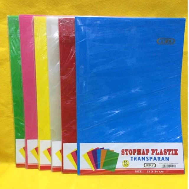 

MAP L / stofmap plastik kiky (12 pcs)