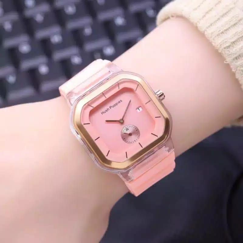 JAM TANGAN WANITA HUSH PUPPIES_FASHION WANITA MODEL Persegi _Tanggal aktif