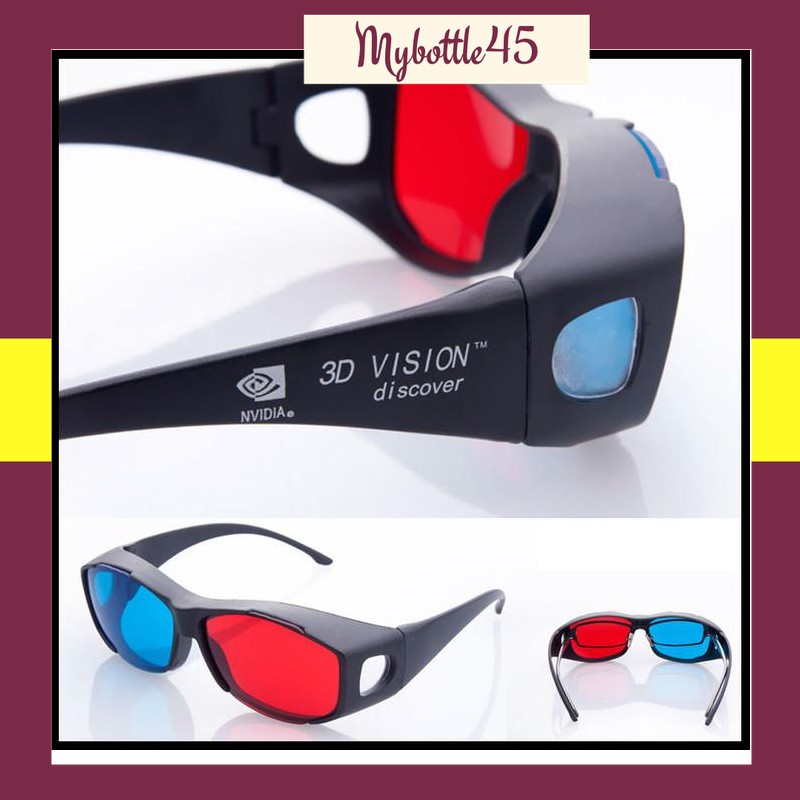 3D Glasses Kacamata Kaca Mata Frame plastik nVidia Vision Red Cyan