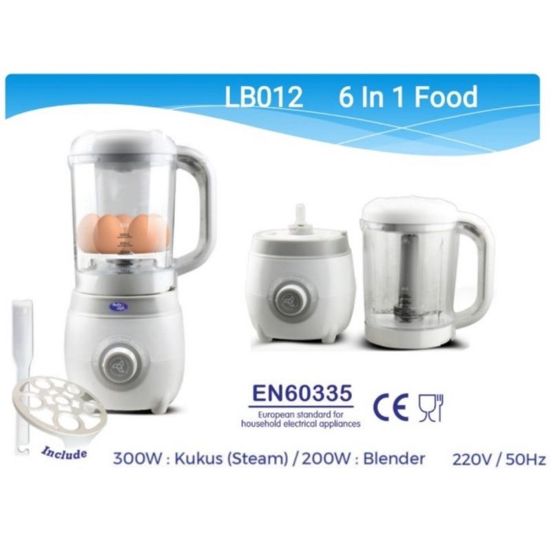 Baby Safe 6in1 Food Maker (LB012)/Steamer Blender