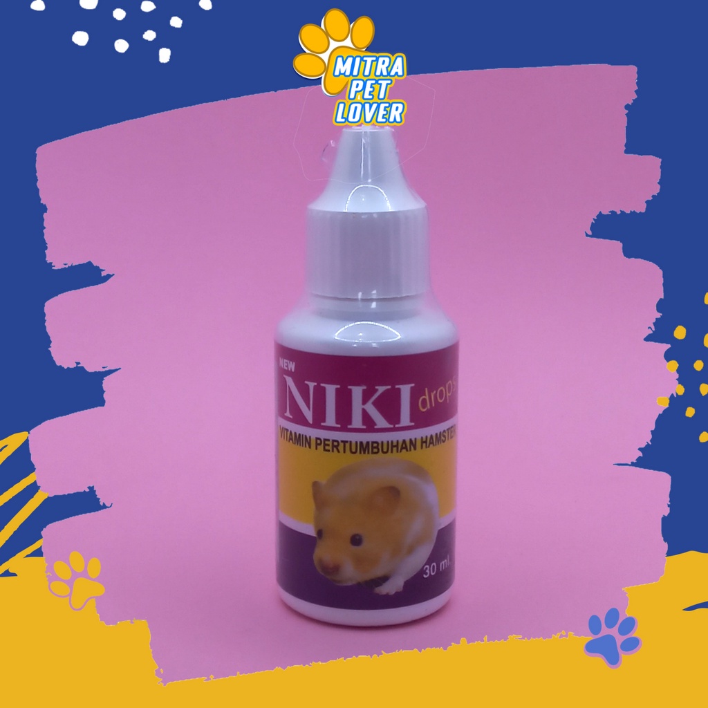 VITAMIN PERTUMBUHAN HAMSTER - NIKI DROP 30 ML -TINGKATKAN METABOLISME &amp; STAMINA &amp; IMUN &amp; GEMUK GENDUT LINCAH UNTUK TIKUS MARMUT LANDAK - SUPLEMEN - MURAH GARANSI KUALITAS ASLI ORIGINAL - PET ANIMAL TAMASINDO OBAT KESEHATAN HEWAN PELIHARAAN MITRAPETLOVER