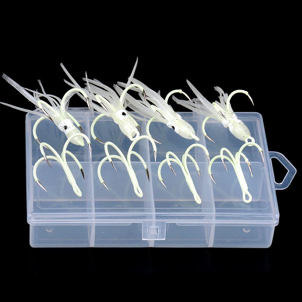 Preva 8 Pcs Empat Jangkar Hairtail Glow In Night Supplies Lures Fishhooks Empat Garpu