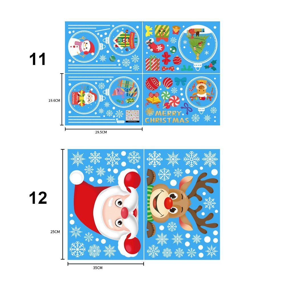 R-flower Merry Christmas Stiker Jendela Dapur Kantor Dekorasi Sticker Self Adhesive Santa Claus