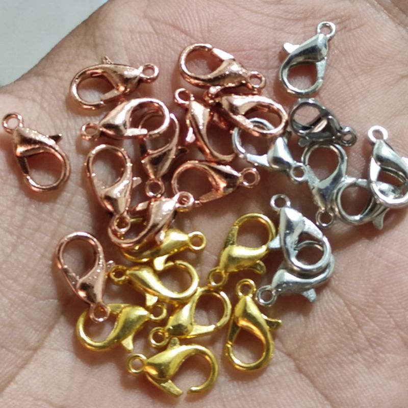 Pencapit Kokot Udang 12mm Pengait untuk Strap Masker / Kalung / Gelang
