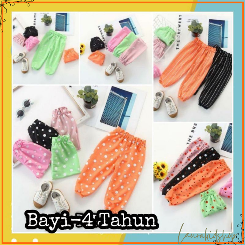 Celana Jogger Anak Perempuan Import Bayi - 4 Tahun Part 2